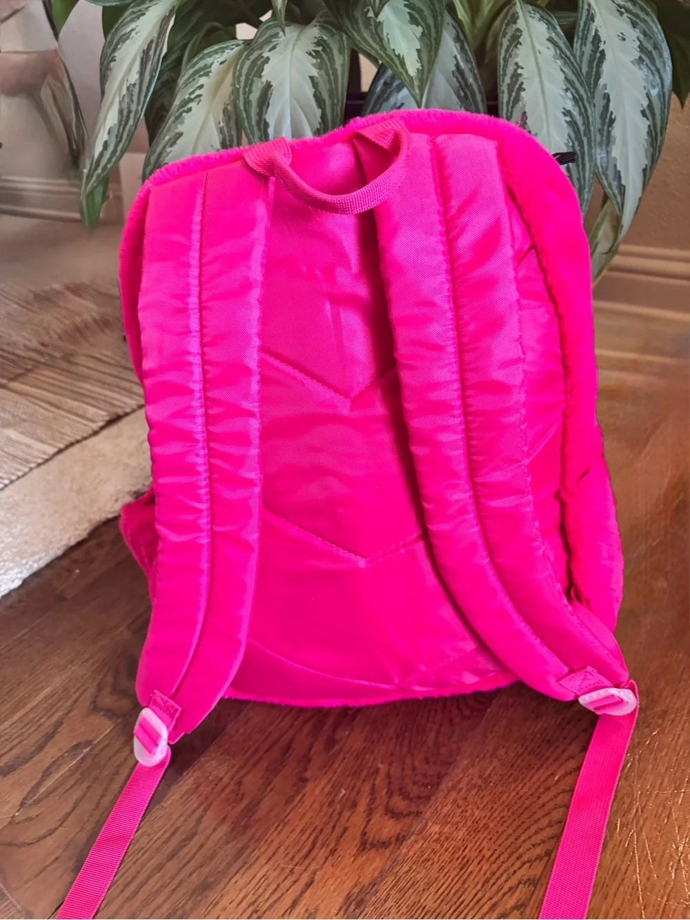 Fuchsia Plush Backpack - Soft Faux Fur (NWT)